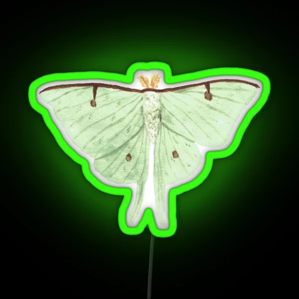 Luna Moth RGB Neon Sign