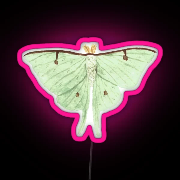 Luna Moth RGB Neon Sign