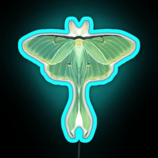 Luna Moth RGB Neon Sign