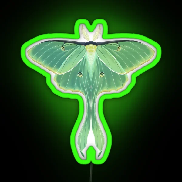 Luna Moth RGB Neon Sign