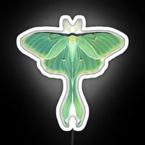 Luna Moth RGB Neon Sign