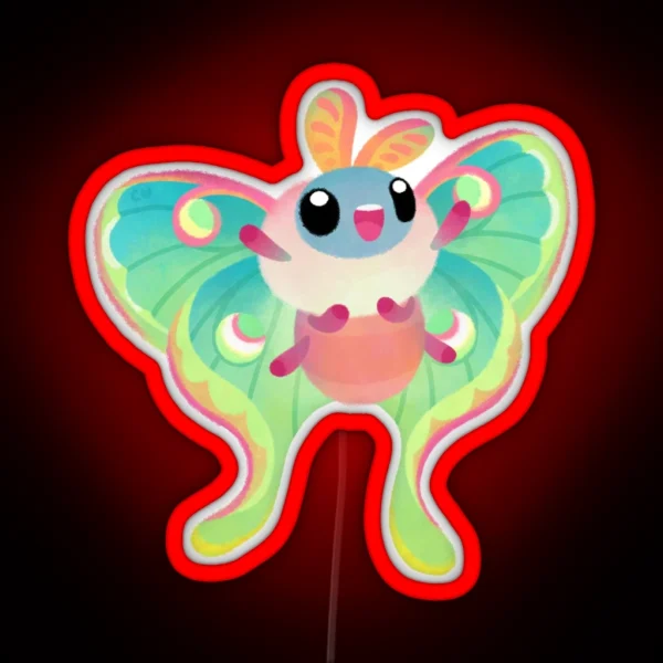 Luna Moth RGB Neon Sign