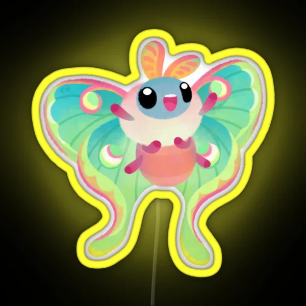 Luna Moth RGB Neon Sign