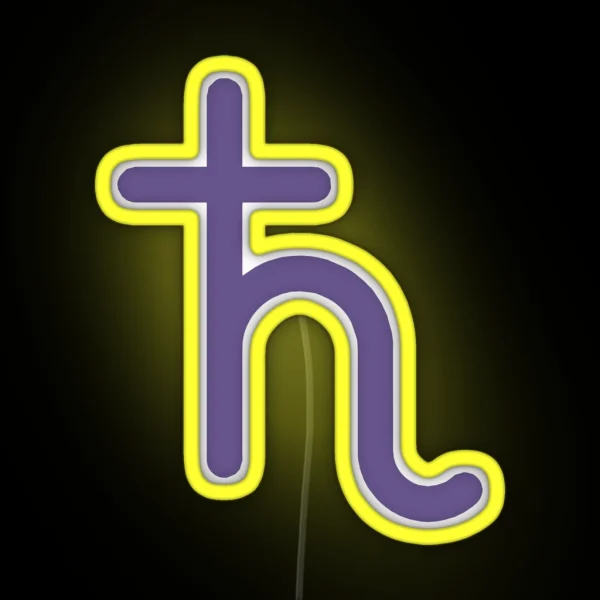Lunar Guardian Icon Minimalistic Design RGB Neon Sign