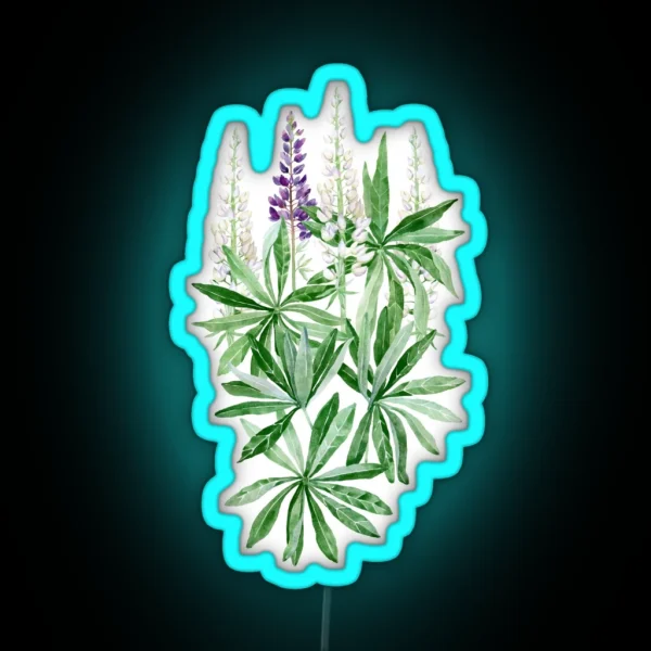 Lupin Flower RGB Neon Sign