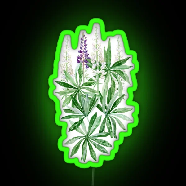Lupin Flower RGB Neon Sign
