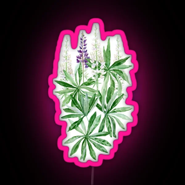 Lupin Flower RGB Neon Sign