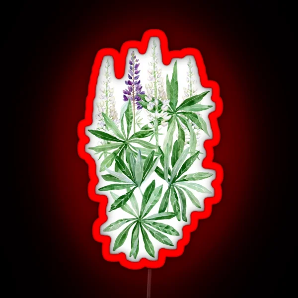 Lupin Flower RGB Neon Sign