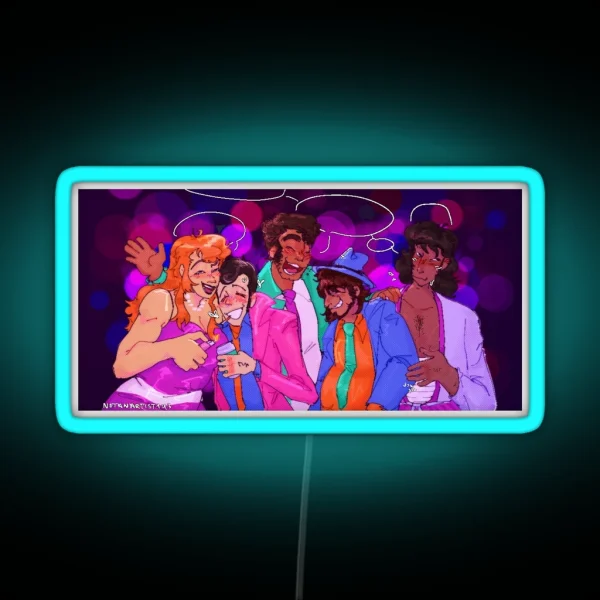 Lupin III And Company 80s Edition RGB Neon Sign