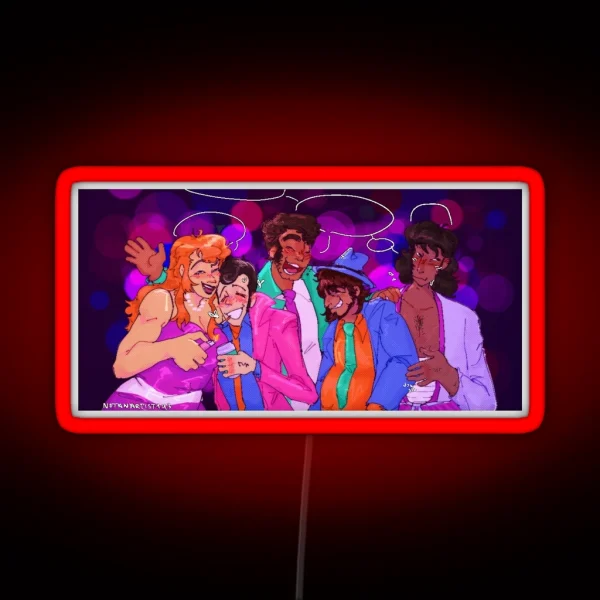 Lupin III And Company 80s Edition RGB Neon Sign