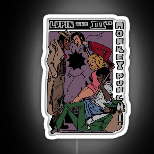 Lupin III Monkey Punch Color Version RGB Neon Sign
