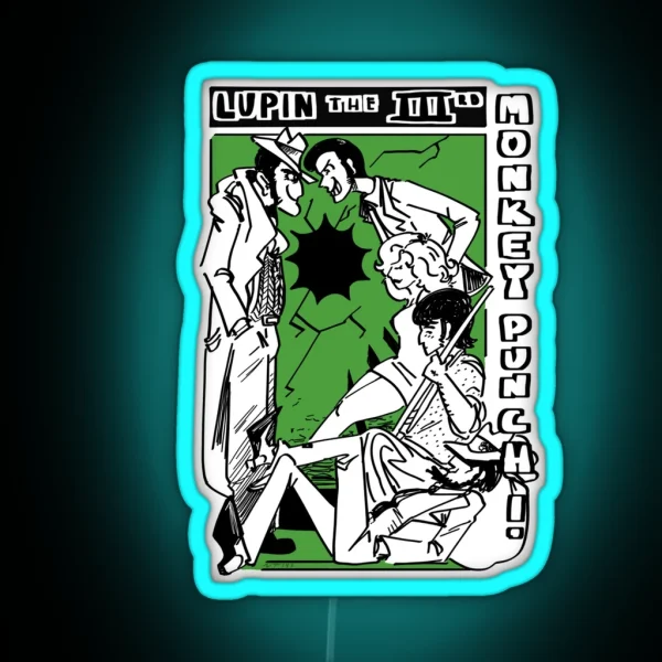 Lupin III Monkey Punch Part 1 RGB Neon Sign