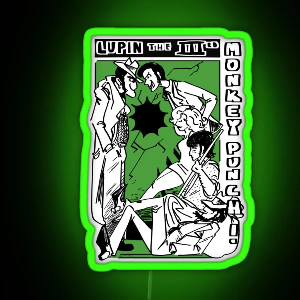 Lupin III Monkey Punch Part 1 RGB Neon Sign