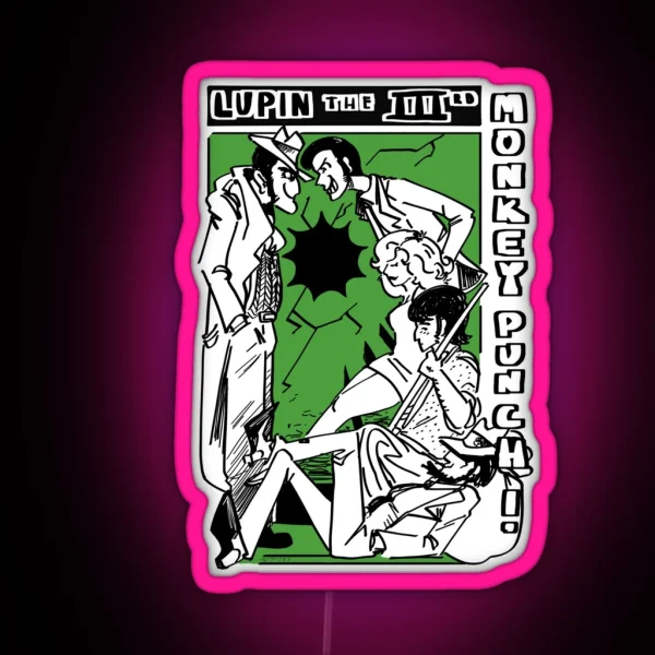 Lupin III Monkey Punch Part 1 RGB Neon Sign