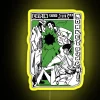 Neon Sign of Lupin III Monkey Punch Part 1 in Yellow with RGB Effects.