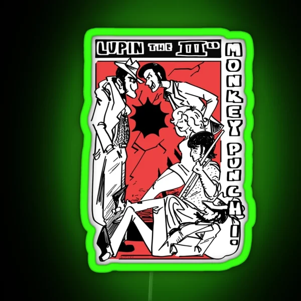 Lupin III Monkey Punch Part 2 RGB Neon Sign