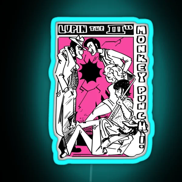 Lupin III Monkey Punch Part 3 RGB Neon Sign