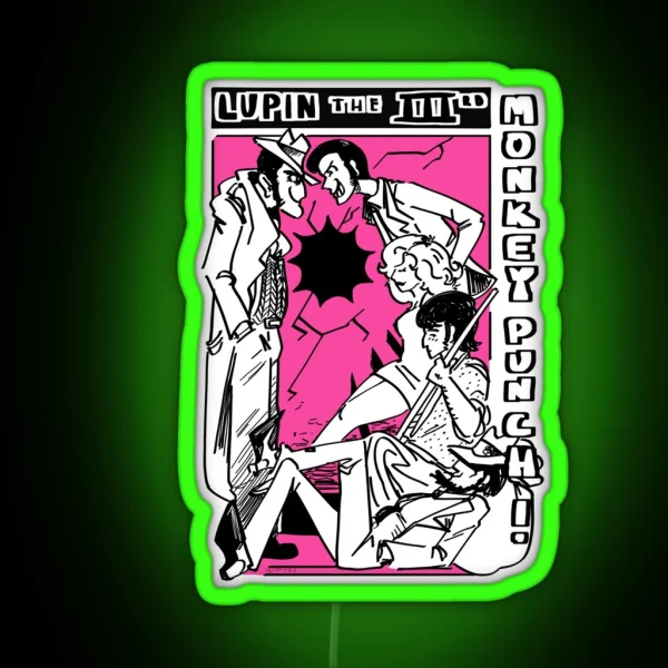 Lupin III Monkey Punch Part 3 RGB Neon Sign