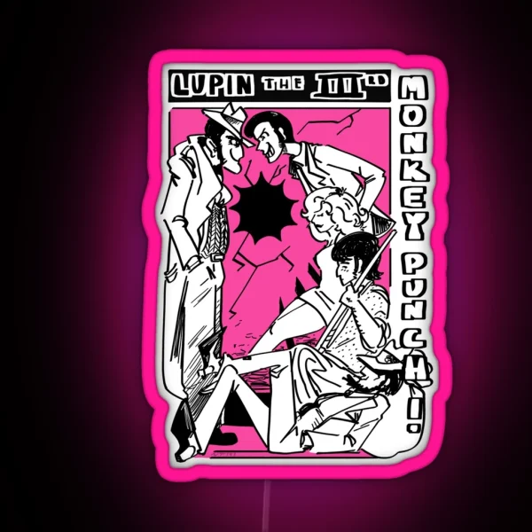 Lupin III Monkey Punch Part 3 RGB Neon Sign