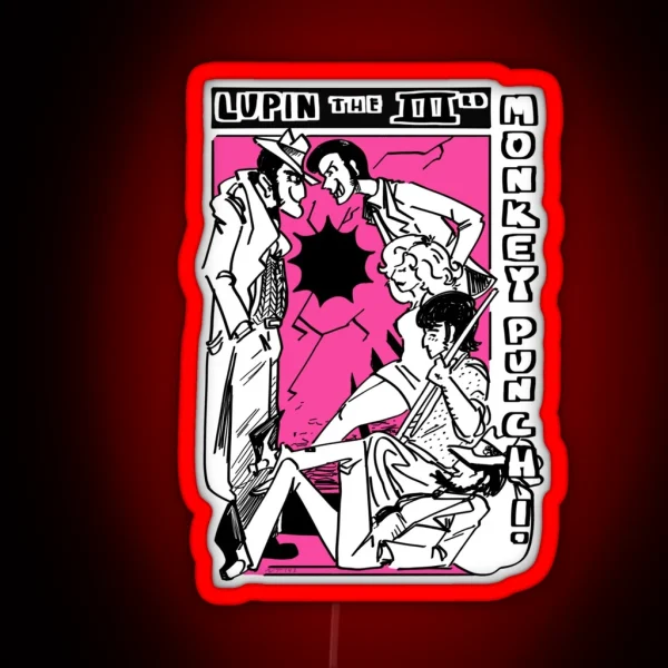 Lupin III Monkey Punch Part 3 RGB Neon Sign