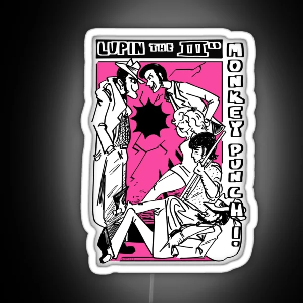 Lupin III Monkey Punch Part 3 RGB Neon Sign