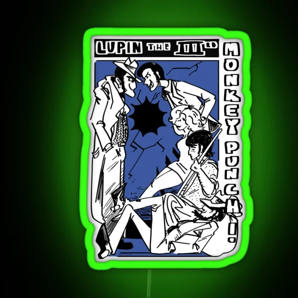 Lupin III Monkey Punch Part 4 5 RGB Neon Sign