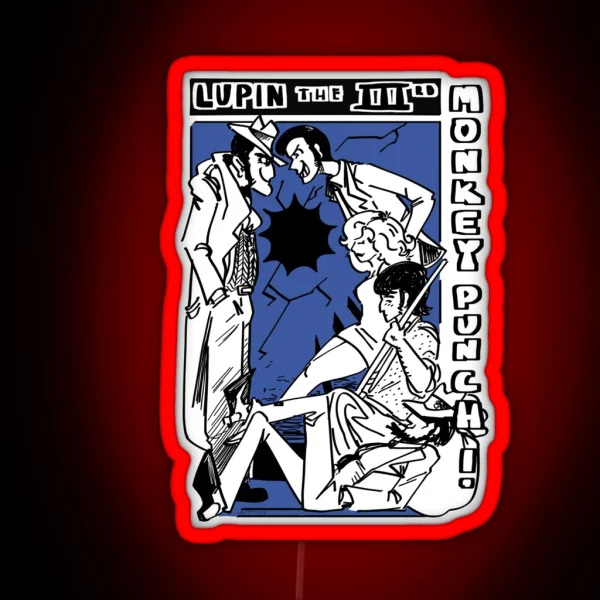 Lupin III Monkey Punch Part 4 5 RGB Neon Sign