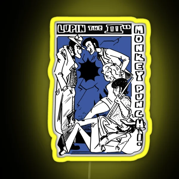 Lupin III Monkey Punch Part 4 5 RGB Neon Sign