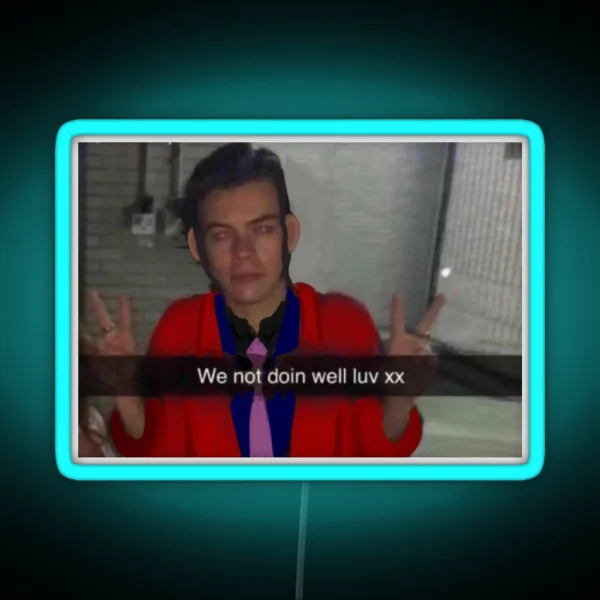Lupin The Third Not Doin Well Luv RGB Neon Sign