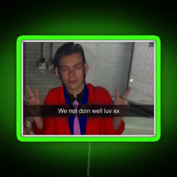 Lupin The Third Not Doin Well Luv RGB Neon Sign