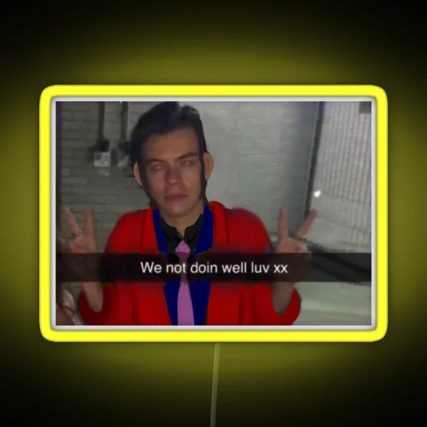 Lupin The Third Not Doin Well Luv RGB Neon Sign