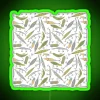 Retro Lure Pattern Neon Sign Harbor Blue