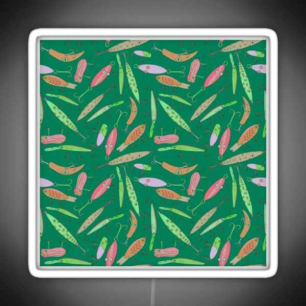 Lure Pattern Watermelon And Jade RGB Neon Sign