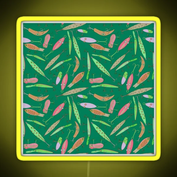 Lure Pattern Watermelon And Jade RGB Neon Sign