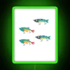 Fishing Lures Crankbait Neon Sign with RGB Lighting - Green