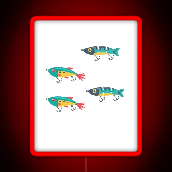 Lures Fish Crankbait RGB Neon Sign