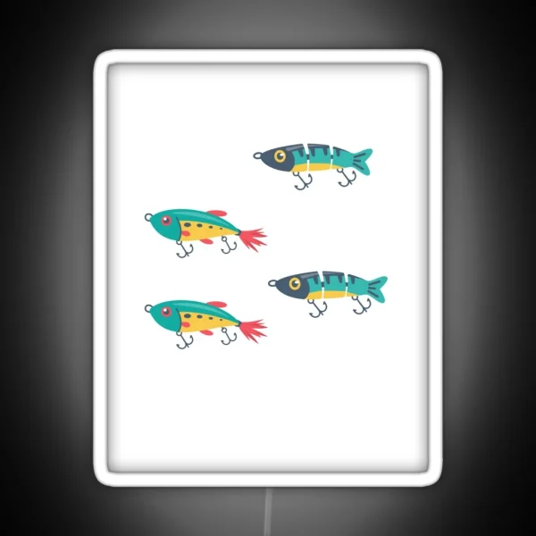 Lures Fish Crankbait RGB Neon Sign