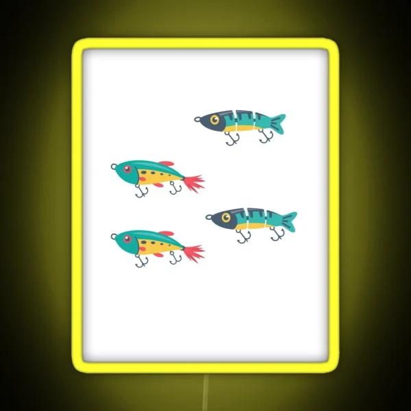 Lures Fish Crankbait RGB Neon Sign