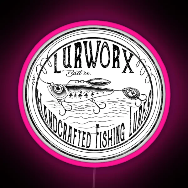 Lurworx Fishing Lures Logo RGB Neon Sign