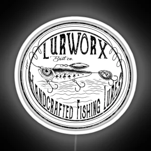 Lurworx Fishing Lures Logo RGB Neon Sign