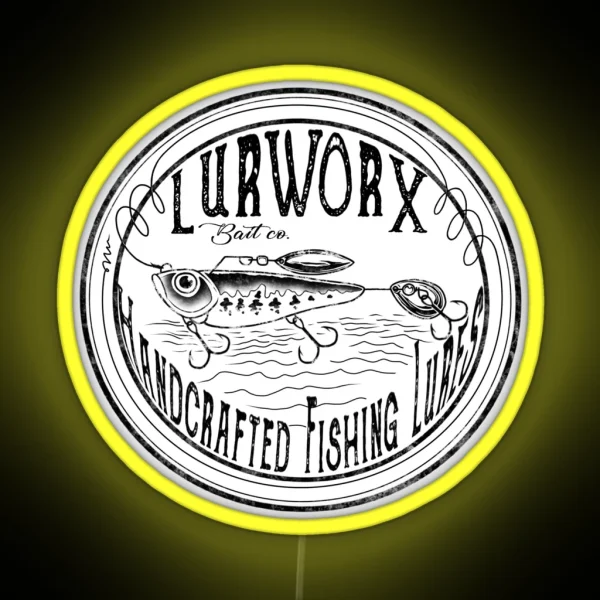 Lurworx Fishing Lures Logo RGB Neon Sign
