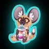 Lesbian Smoothie - Wolf-like Lycaon Neon Sign Design (RGB Blue)