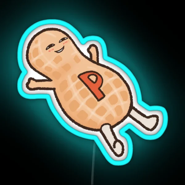 Lying Peanut RGB Neon Sign
