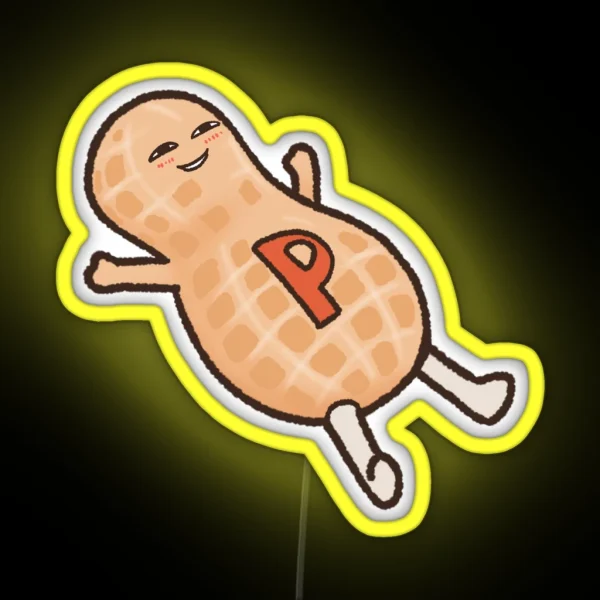 Lying Peanut RGB Neon Sign