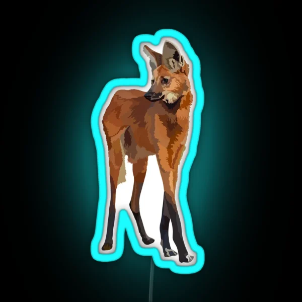 M Is For Maned Wolf RGB Neon Sign