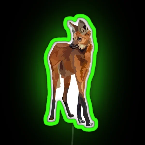 M Is For Maned Wolf RGB Neon Sign