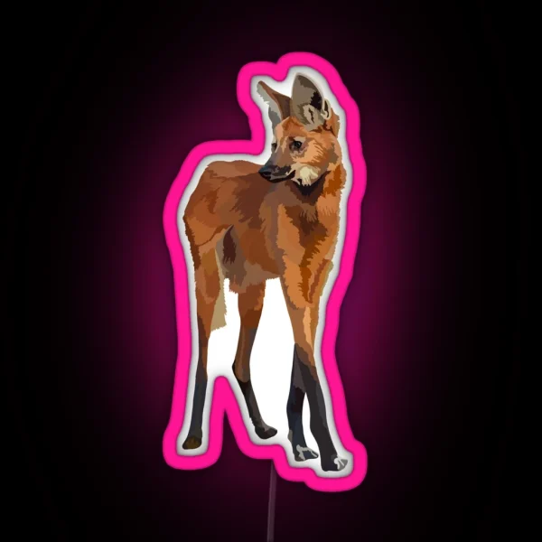M Is For Maned Wolf RGB Neon Sign