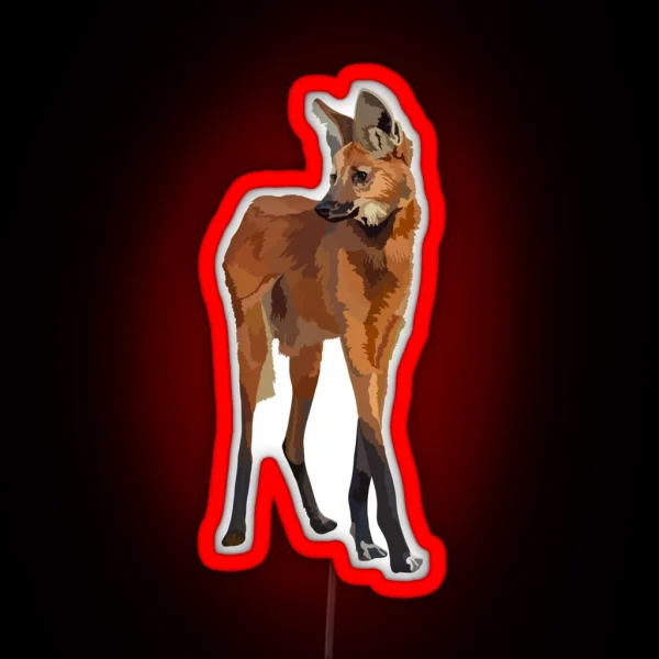 M Is For Maned Wolf RGB Neon Sign