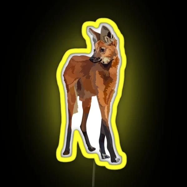 M Is For Maned Wolf RGB Neon Sign