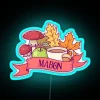 Mabon Wheel of the Year RGB Neon Sign Artwork with Blue Tones